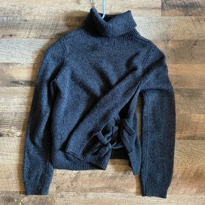 Cozy turtleneck dark gray sweater